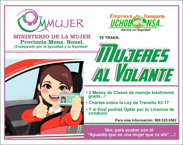 “Mujeres al volante”, proyecto del MMujer para enseñar a las mujeres a manejar
