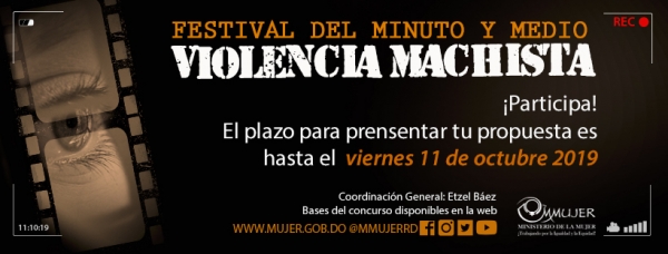 BASES del II Festival del Minuto y Medio violencia machista Ministerio de la Mujer República Dominicana