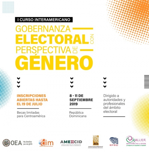 En noviembre se impartirá en Santo Domingo el primer curso interamericano sobre gobernanza electoral con perspectiva de género