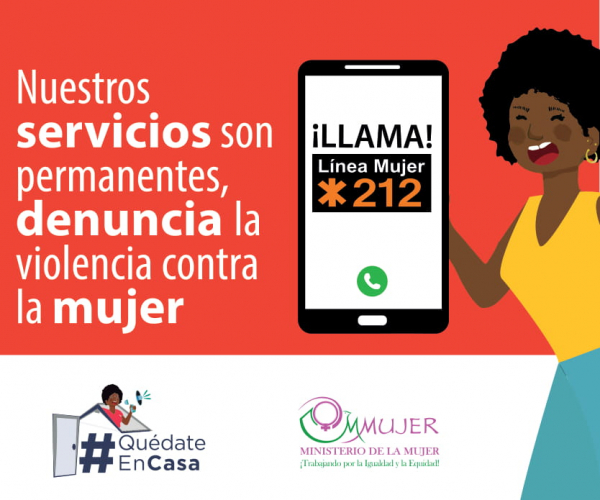 Línea Mujer *212 recibió 2,322 llamadas y las Casas de Acogida protegieron a más de mil personas de la violencia extrema durante estado de emergencia por Covid-19